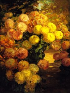 Chrysanthemums by Franz Bischoff, hand-painted oil painting reproduction