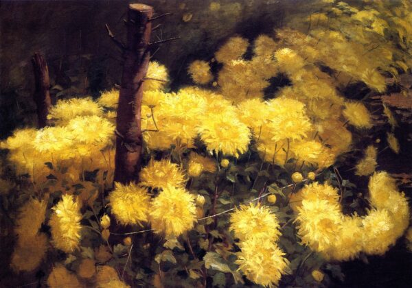 Chrysanthemums by Fannie Eliza Duvall, hand-painted oil painting reproduction