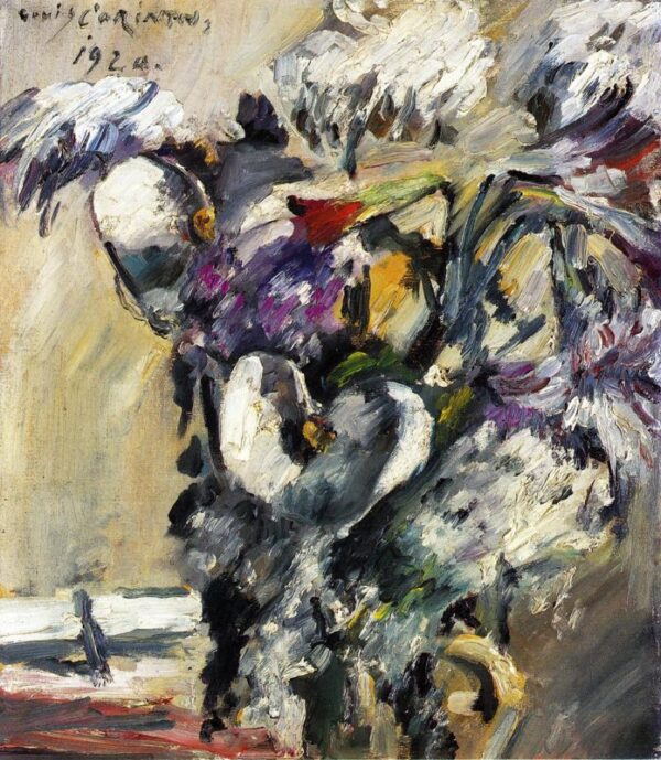 Chrysanthemums and Calla by Lovis Corinth, hand-painted oil painting reproduction