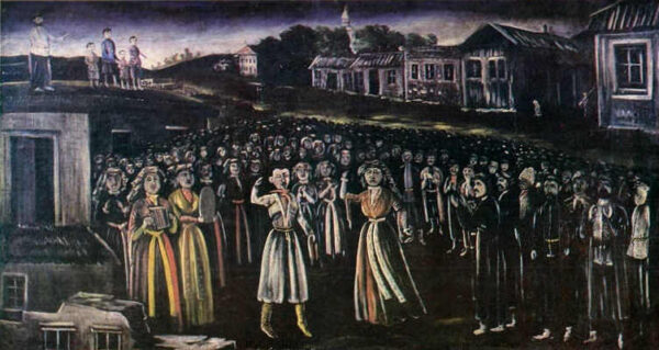 Church Feast In Kartly by Niko Pirosmani, hand-painted oil painting reproduction