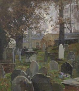 Church Graveyard by Benjamin Haughton, hand-painted oil painting reproduction