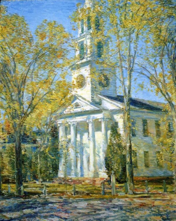 Church at Old Lyme by Frederick Childe Hassam, hand-painted oil painting reproduction