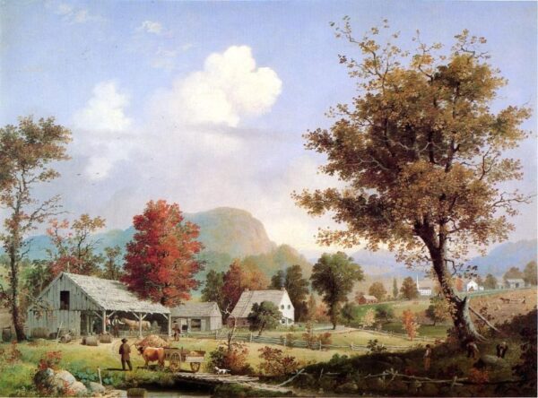 Cider Pressing by George Henry Durrie, hand-painted oil painting reproduction