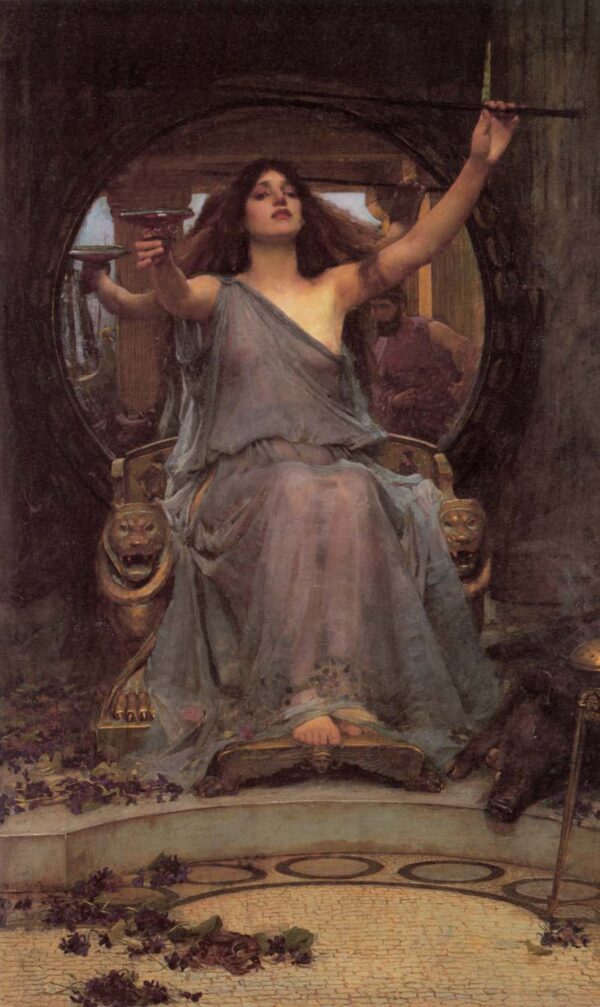 Circe offering the Cup to Ulysses by John William Waterhouse, hand-painted oil painting reproduction