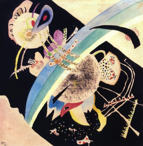 Circles on Black by Wassily Kandinsky, hand-painted oil painting reproduction