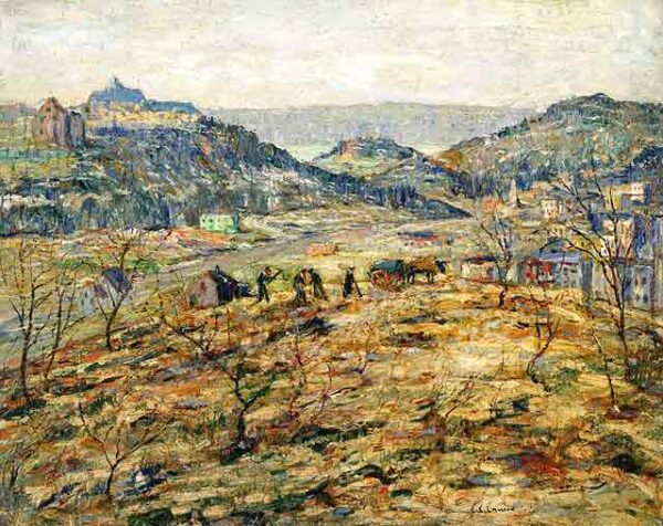 City Suburbs by Ernest Lawson, hand-painted oil painting reproduction