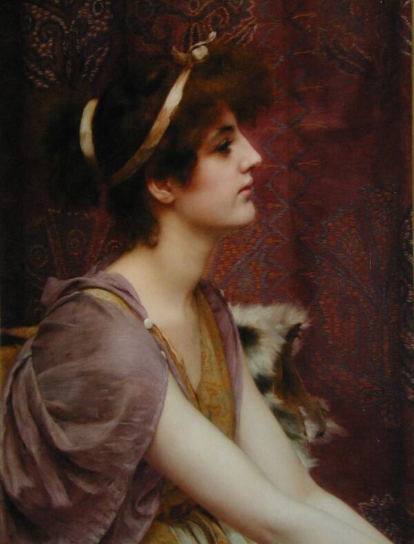 Classical Beauty by John William Godward, hand-painted oil painting reproduction