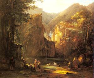 Classical Landscape by Jean Victor Bertin, hand-painted oil painting reproduction
