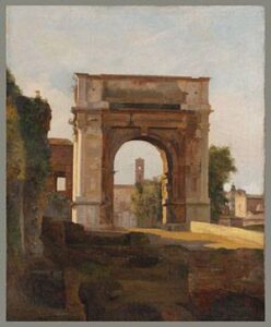 Classical Landscape with Figures by Jean Victor Bertin, hand-painted oil painting reproduction