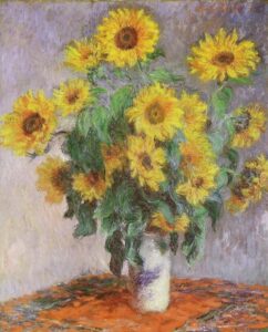 Bouquet of Sunflowers by Claude Monet, hand-painted oil painting reproduction