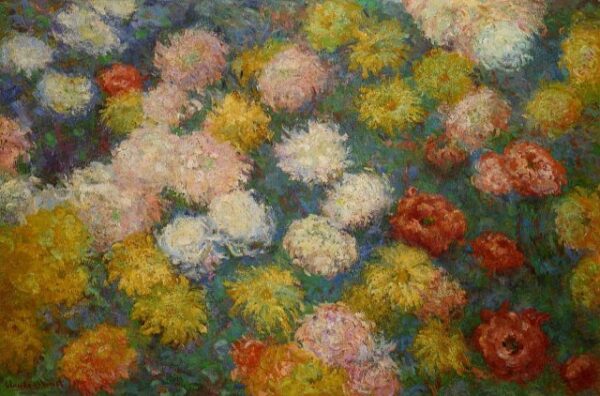 Chrysanthemums by Claude Monet, hand-painted oil painting reproduction