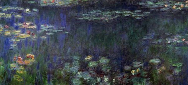 Green Reflexions left panel by Claude Monet, hand-painted oil painting reproduction