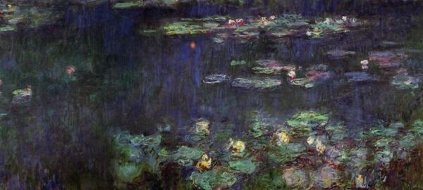 Green Reflexions right panel by Claude Monet, hand-painted oil painting reproduction