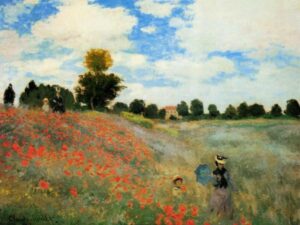Poppies at Argenteuil by Claude Monet, hand-painted oil painting reproduction