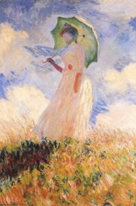 Study of a Figure Outdoors facing left by Claude Monet, hand-painted oil painting reproduction