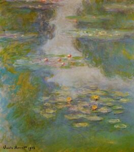 Water Lilies green by Claude Monet, hand-painted oil painting reproduction