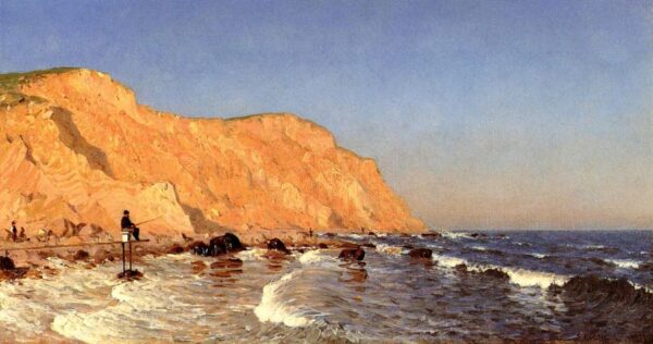 Clay Bluffs on No Man’s Land by Sanford Robinson Gifford, hand-painted oil painting reproduction