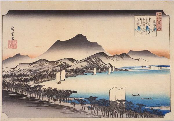 Clearing Storm at Awadzu by Ando Hiroshige, hand-painted oil painting reproduction