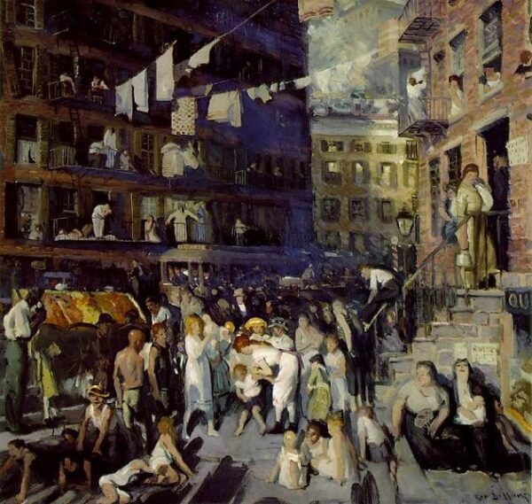 Cliff Dwellers by George Bellows, hand-painted oil painting reproduction