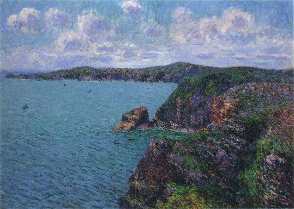 Cliffs at Cap Frehel by Gustave Loiseau, hand-painted oil painting reproduction