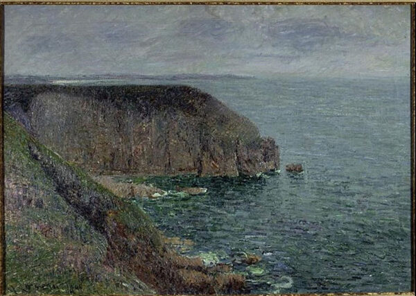 Cliffs in Gray Weather by Gustave Loiseau, hand-painted oil painting reproduction