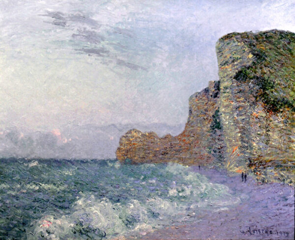 Cliffs in Normandy – Evening by Gustave Loiseau, hand-painted oil painting reproduction