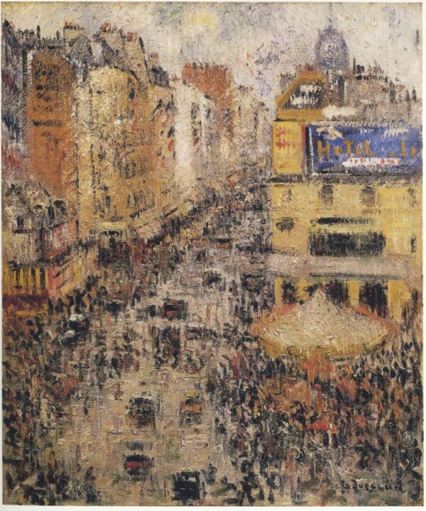 Clignancourt Street by Gustave Loiseau, hand-painted oil painting reproduction