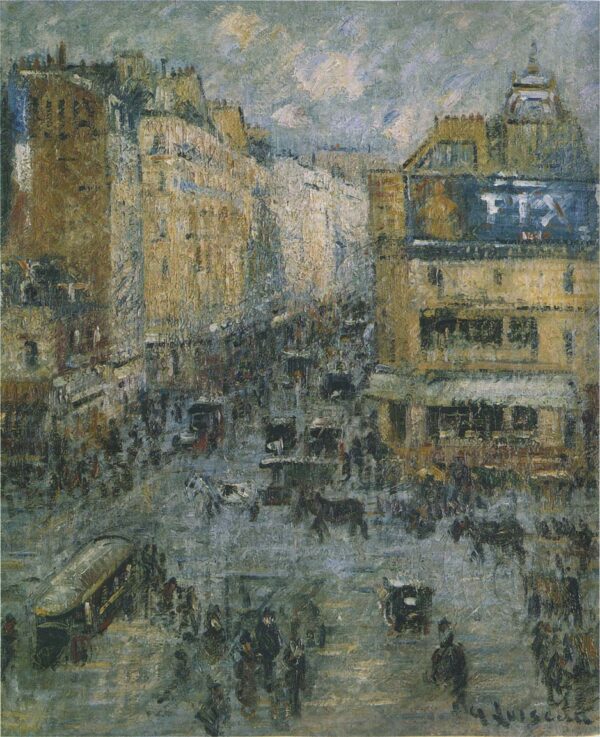 Clignancourt Street in Paris by Gustave Loiseau, hand-painted oil painting reproduction