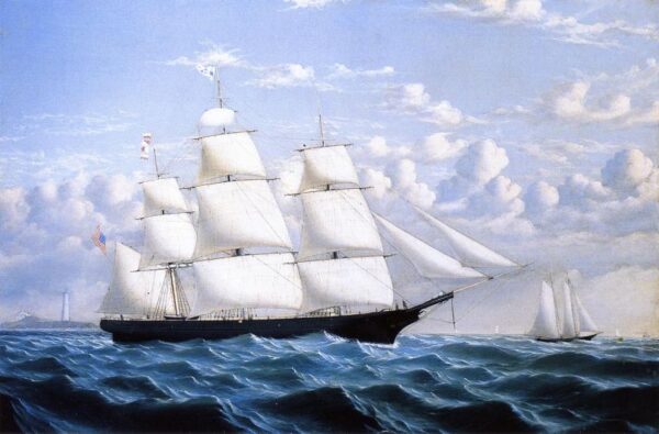 Clipper Ship ‘Northern Light’ of Boston by William Bradford, hand-painted oil painting reproduction