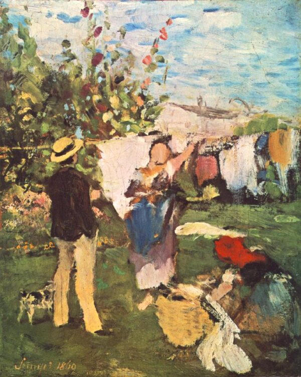 Clothes Drying by Pál Szinyei Merse, hand-painted oil painting reproduction