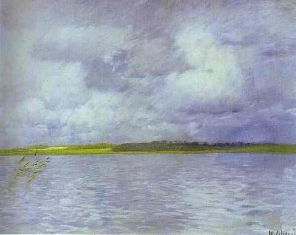 Cloudy Day by Isaac Levitan, hand-painted oil painting reproduction