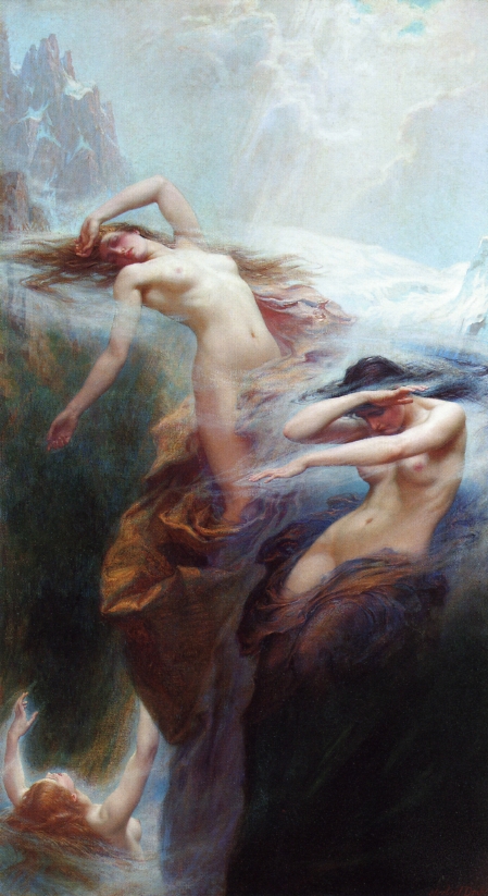 Clyties of the Mist by Herbert Draper, hand-painted oil reproduction