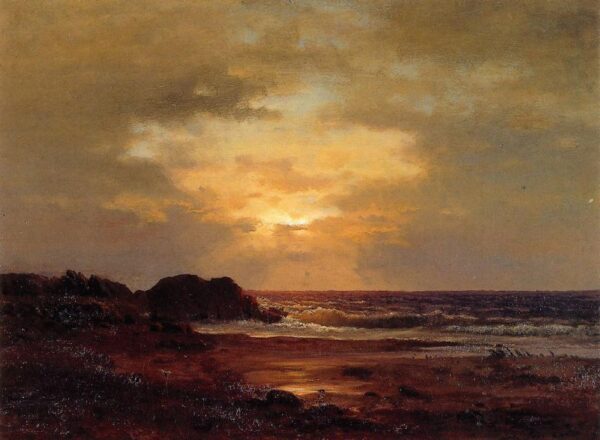 Coast Scene by George Inness, hand-painted oil painting reproduction