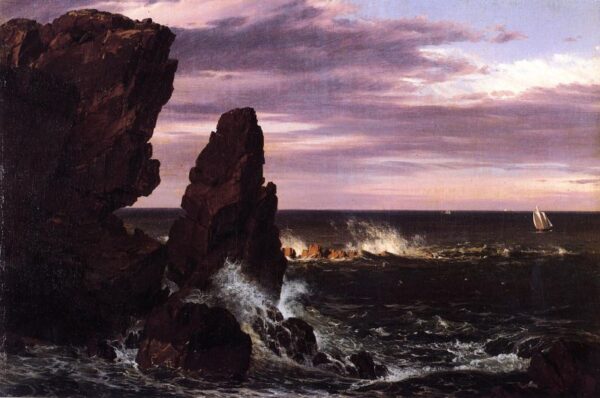 Coast Scene by Frederic Edwin Church, hand-painted oil painting reproduction