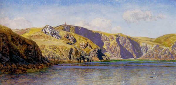 Coast Scene With Calm Sea by John Brett, hand-painted oil painting reproduction