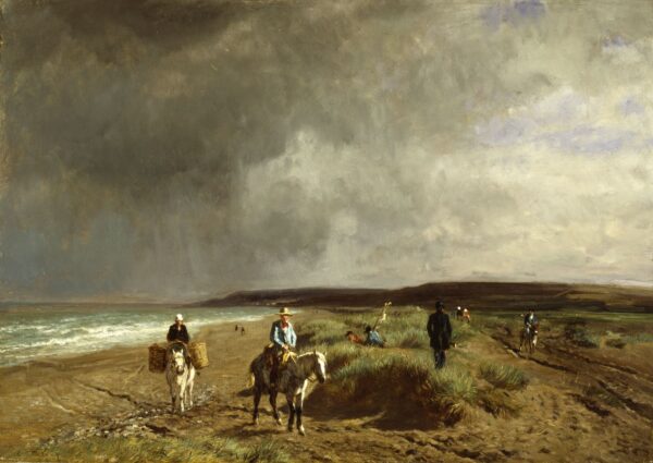 Coast near Villers by Constant Troyon, hand-painted oil painting reproduction
