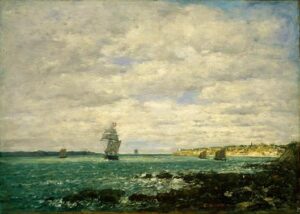 Coast of Brittany by Eugène Louis Boudin, hand-painted oil painting reproduction