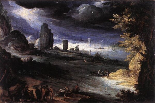 Coastal Landscape by Paul Bril, hand-painted oil painting reproduction