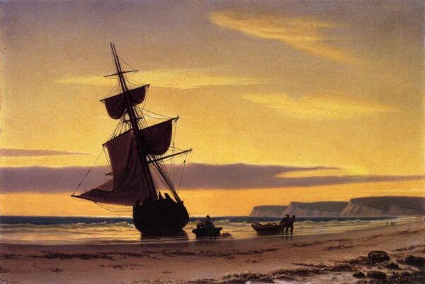 Coastal Scene by William Bradford, hand-painted oil painting reproduction