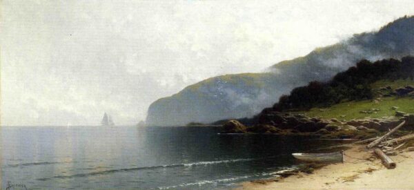 Coastal Scene c by Alfred Thompson Bricher, hand-painted oil painting reproduction