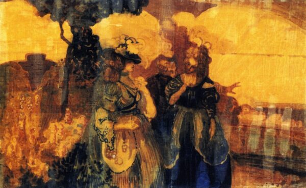 Colloque sentimentale Au pays bleu by Charles Conder, hand-painted oil painting reproduction
