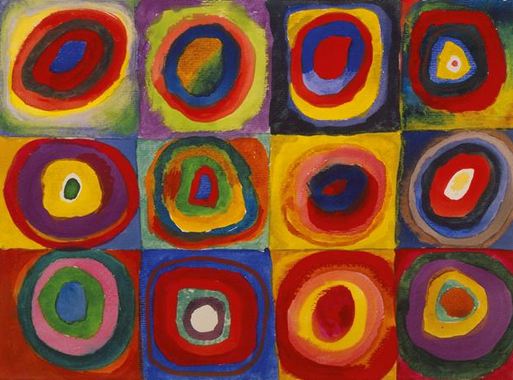 Color Study. Squares with Concentric Circles by Wassily Kandinsky, hand-painted oil reproduction