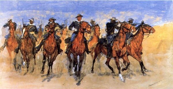 Colored Troopers to the Rescue by Frederic Remington, hand-painted oil painting reproduction
