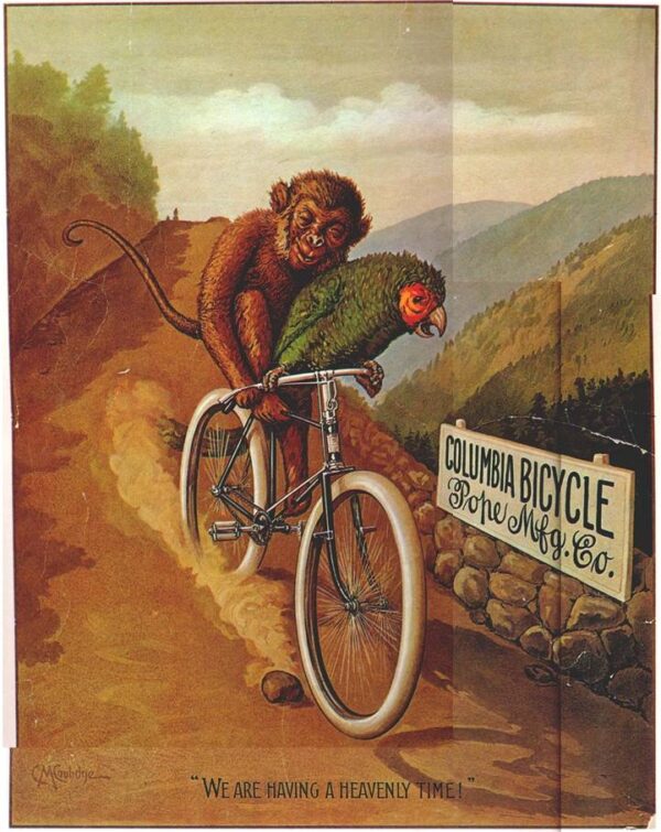 Columbia Bicycles by C.M Coolidge, hand-painted oil painting reproduction