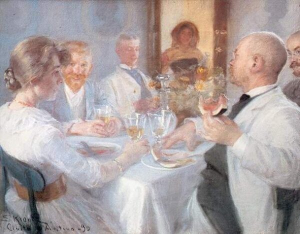 Comida en Antino by Peder Severin Krøyer, hand-painted oil painting reproduction