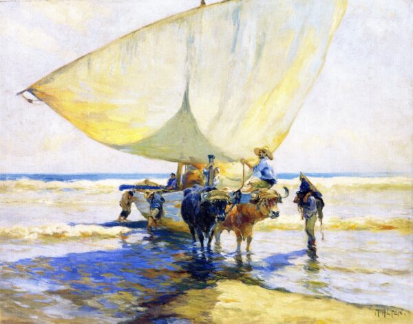 Coming Ahore by Mathias J Alten, hand-painted oil painting reproduction