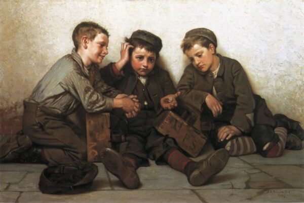 Coming up Short by John G Brown, hand-painted oil painting reproduction