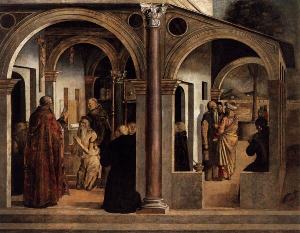 Communion of St Jerome by Lazzaro Bastiani, hand-painted oil painting reproduction