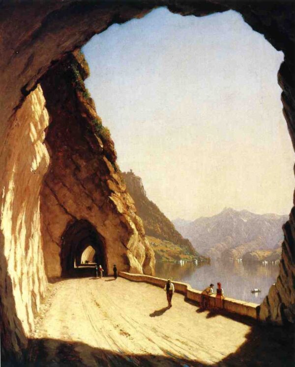 The Galleries of the Stelvio, Lake Como by Sanford Robinson Gifford, hand-painted oil painting reproduction