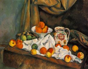 Compotier Pitcher and Fruit by Paul Cézanne, hand-painted oil painting reproduction